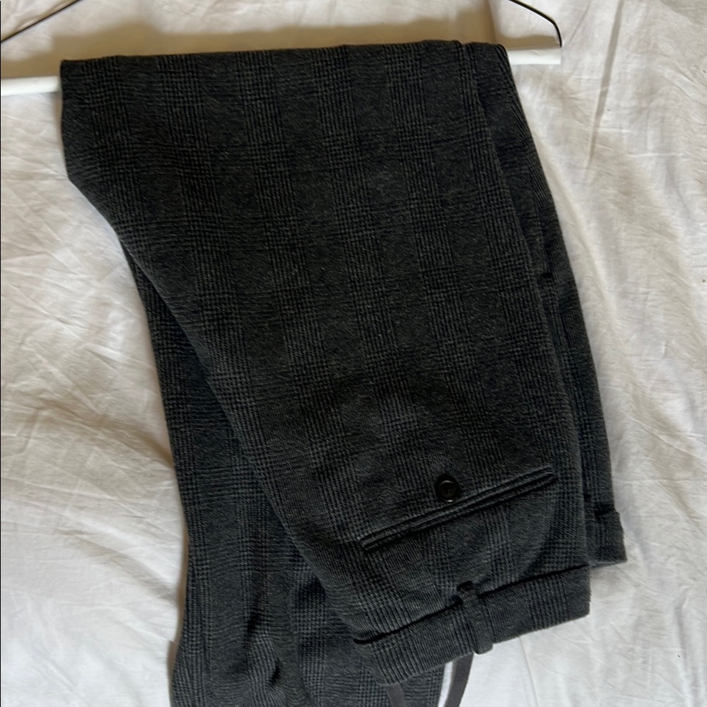 Uniqlo Black Dress Pants Full-Length Matte Finish